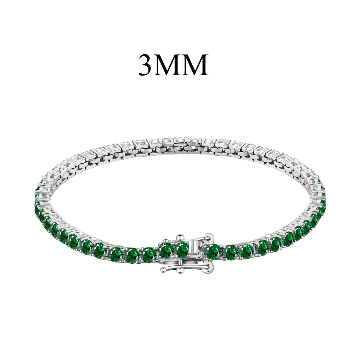[Clover Jewelry]Funkelndes buntes Partyarmband mit rundem Schliff