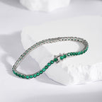[Clover Jewelry]Funkelndes buntes Partyarmband mit rundem Schliff
