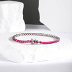 [Clover Jewelry]Funkelndes buntes Partyarmband mit rundem Schliff