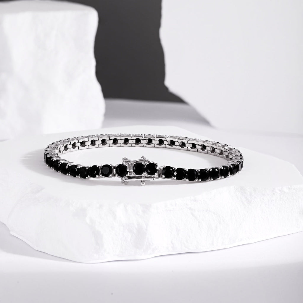 [Clover Jewelry]Funkelndes buntes Partyarmband mit rundem Schliff