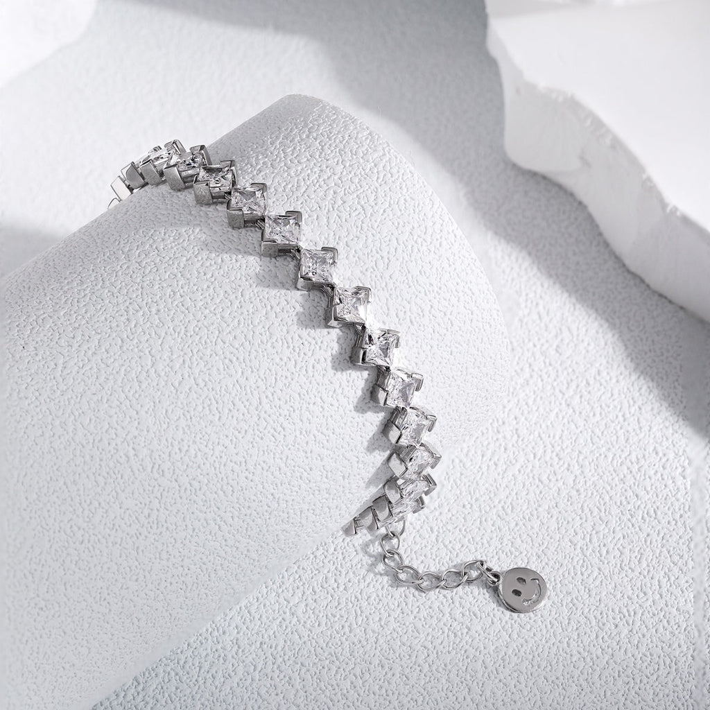 [Clover Jewelry]0.5 Karat Aufwendiges Prinzessschliff Alltagsarmband