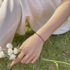 [Clover Jewelry]Funkelndes buntes Partyarmband mit rundem Schliff