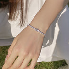 [Clover Jewelry]Funkelndes buntes Partyarmband mit rundem Schliff
