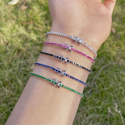 [Clover Jewelery]Radiant Colorful Round Cut Party Bracelet