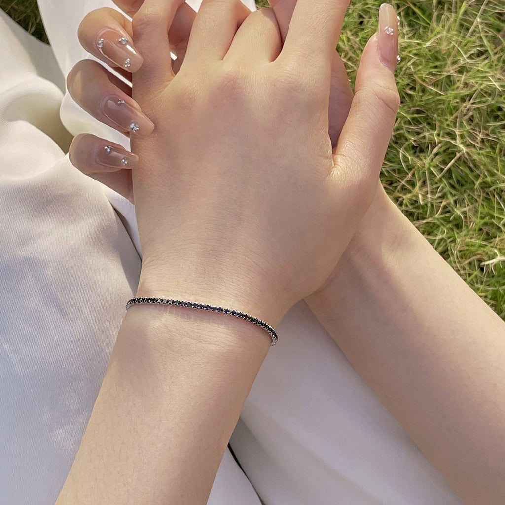 [Clover Jewelry]Strahlendes, farbenfrohes, rund geschliffenes Party-Armband