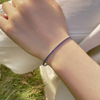 [Clover Jewelry]Strahlendes, farbenfrohes, rund geschliffenes Party-Armband