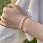 [Clover Jewelry]Strahlendes, farbenfrohes, rund geschliffenes Party-Armband