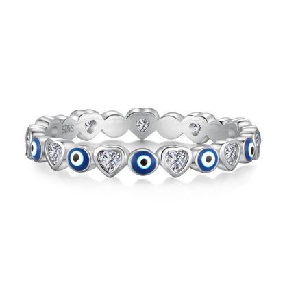 [Clover Jewelry] Strahlend bunter, runder Alltagsring