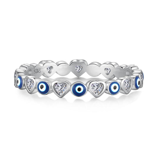 [Clover Jewelry] Strahlend bunter, runder Alltagsring