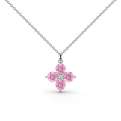 [Clover Jewelery]Four-Leaf Clover And Eight-Pointed Star Necklace