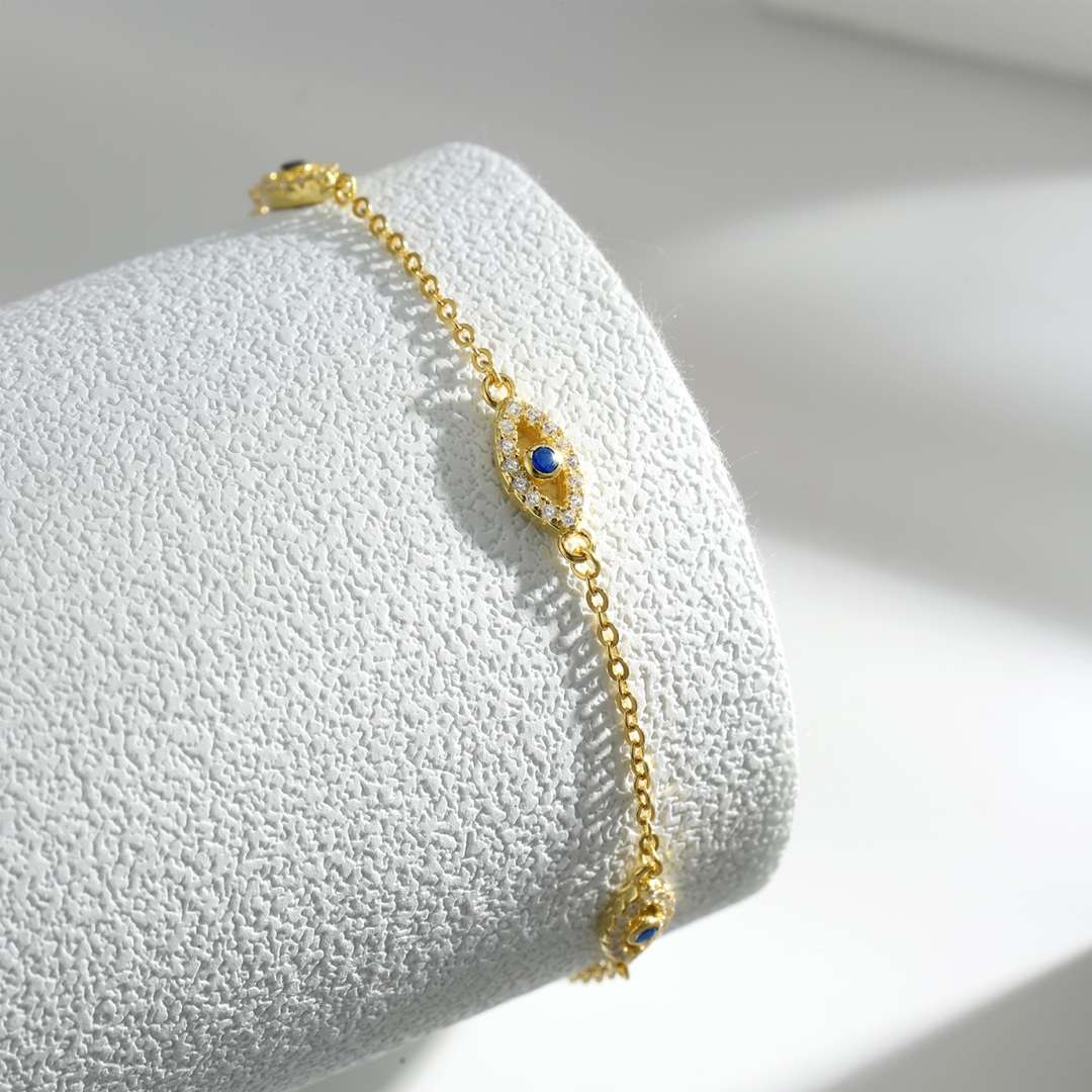 [Clover Jewelery]Evil Eye Shape Pendent Necklace