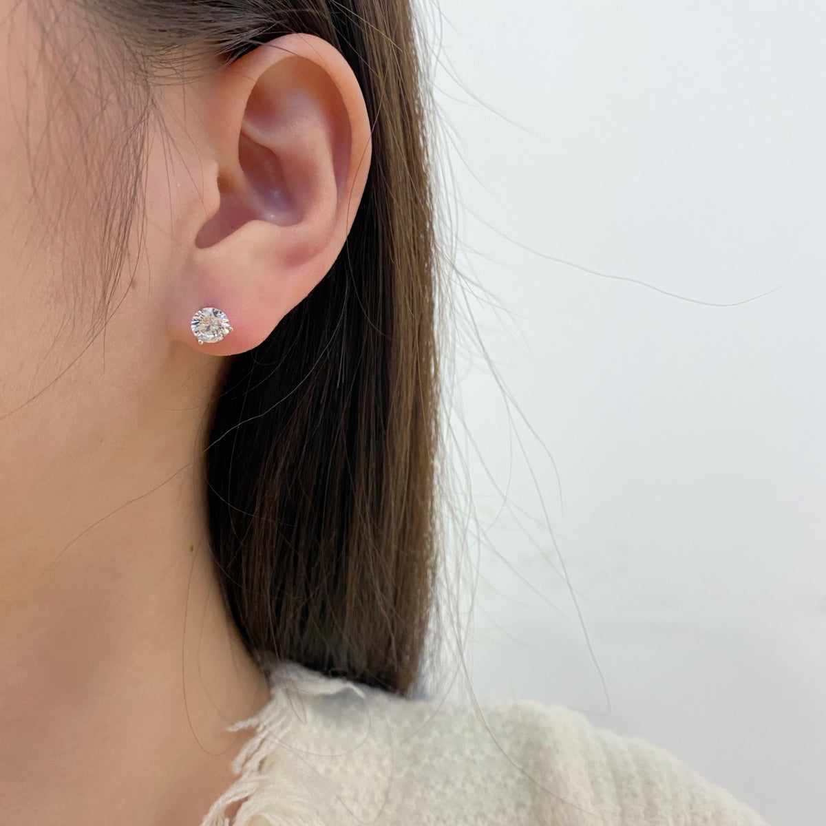 [Clover Jewelery]Dainty Round Shape Earrings