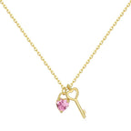 [Clover Jewelry]ユニークハート型キーペンダントネックレス
