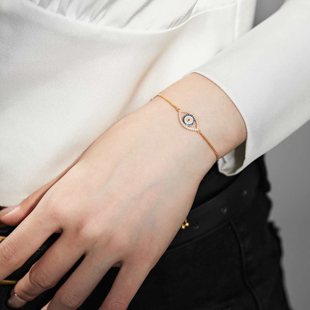 [Clover Jewelery]Dazzling Eye Shape Necklace