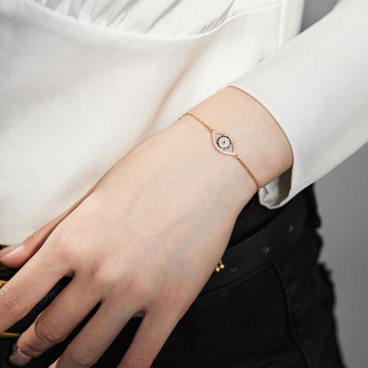 [Clover Jewelery]Dazzling Eye Shape Necklace