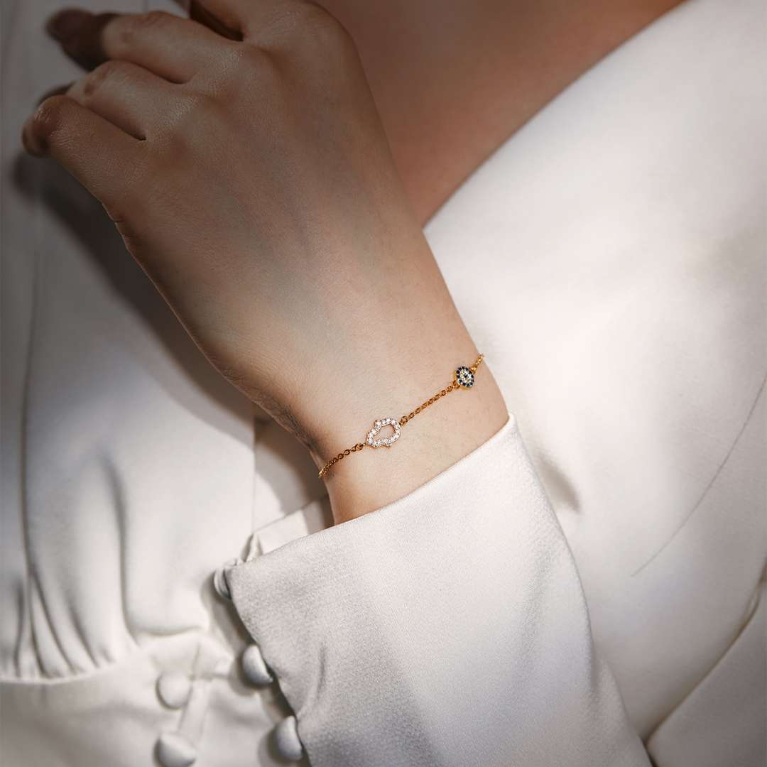 [Clover Jewelery]Gost Shape & Round Shape Necklace