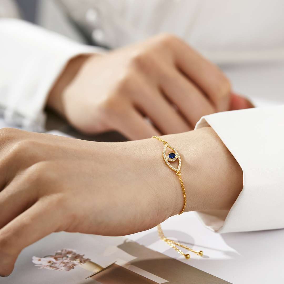 [Clover Jewelery]Devil's Eye Hollow Design Bracelet