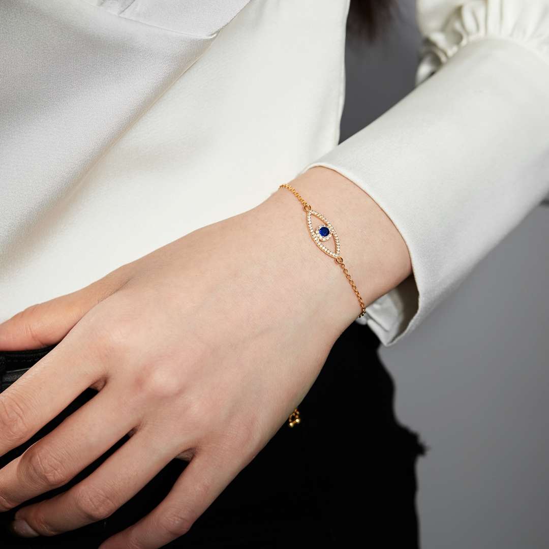 [Clover Jewelry]デビルズアイ ホロウデザイン ブレスレット