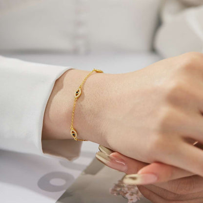 [Clover Jewelery]Evil Eye Shape Pendent Necklace