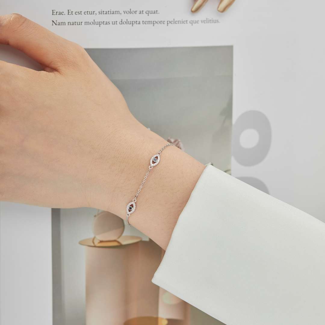 [Clover Jewelery]Evil Eye Shape Pendent Necklace