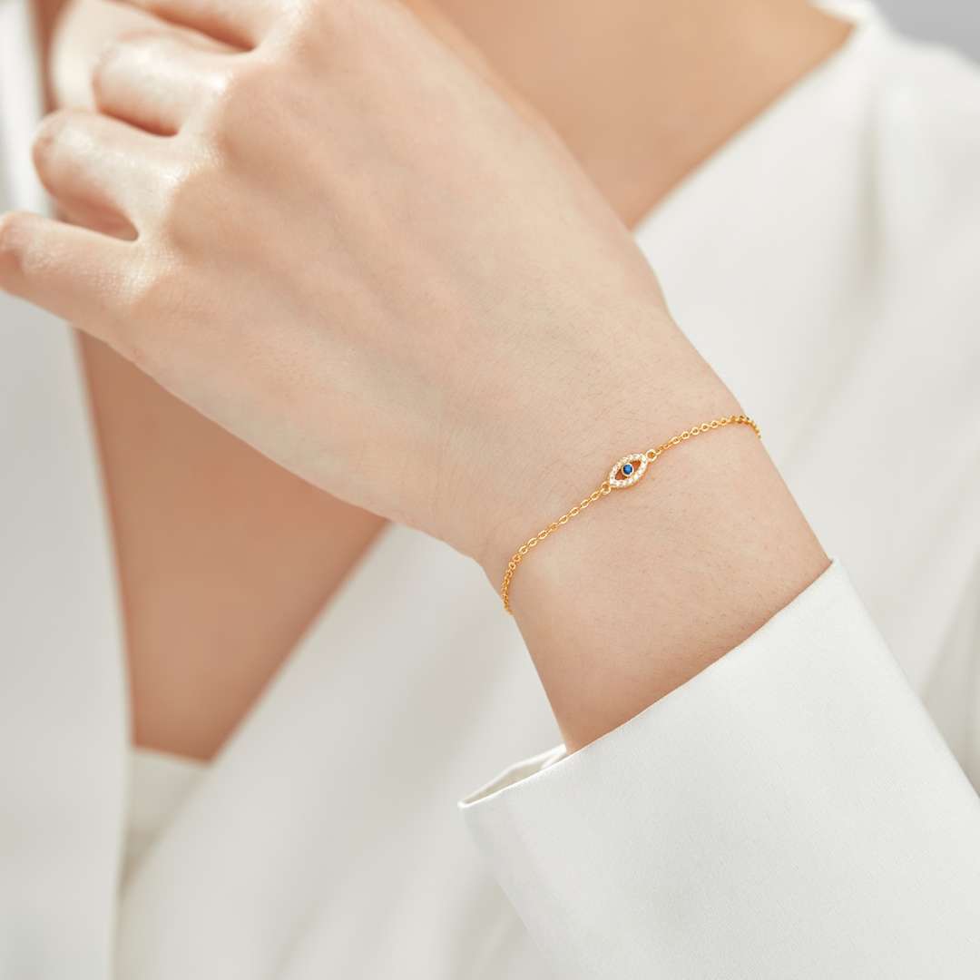 [Clover Jewelery]Evil Eye Shape Necklace