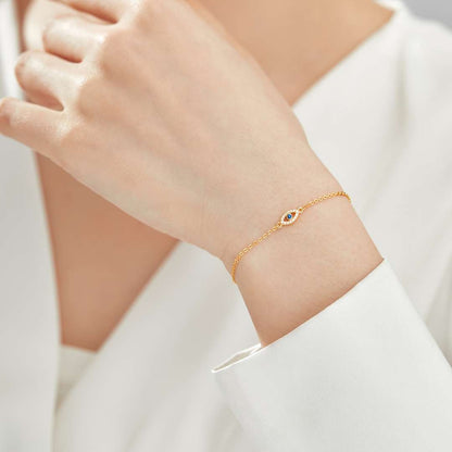 [Clover Jewelery]Evil Eye Shape Necklace