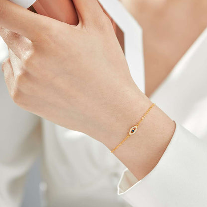 [Clover Jewelery]Evil Eye Shape Necklace