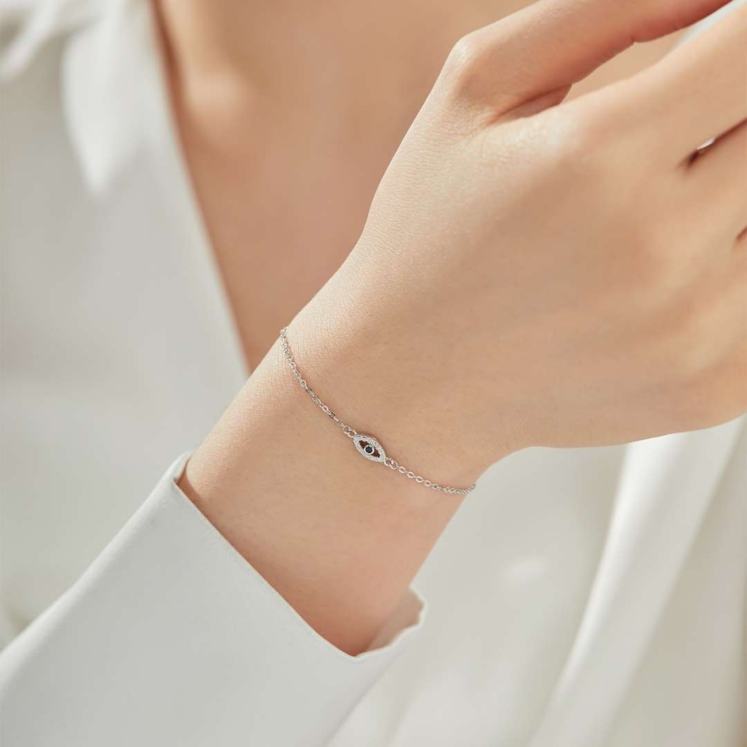 [Clover Jewelery]Evil Eye Shape Necklace