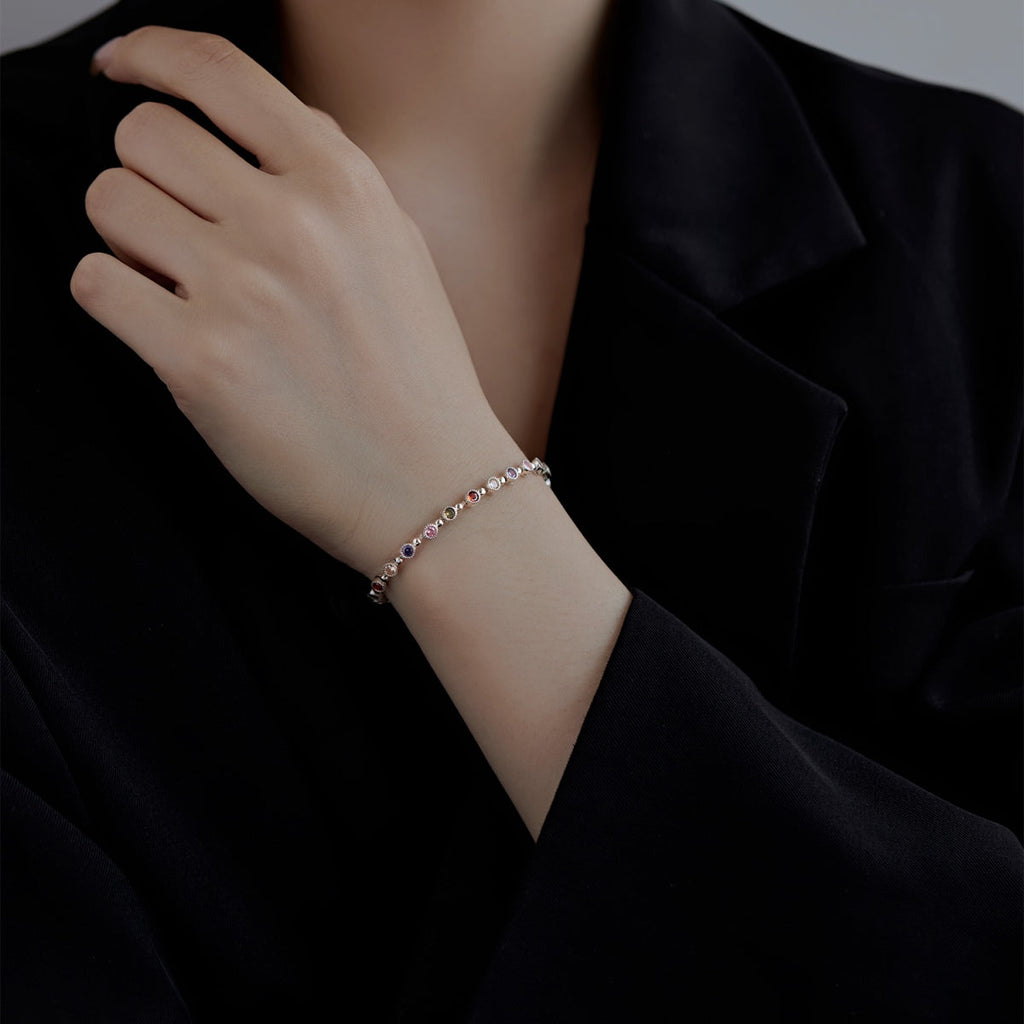 [Clover Jewelry]Funkelndes exquisites Armband mit Rundschliff für Partys