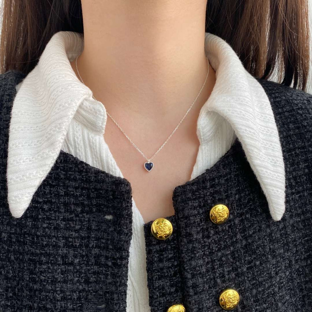 [Clover Jewelry]Aufwendige Herzkette
