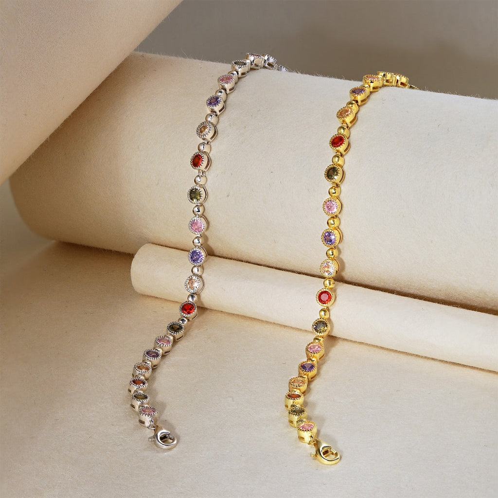 [Clover Jewelry]Funkelndes exquisites Armband mit Rundschliff für Partys