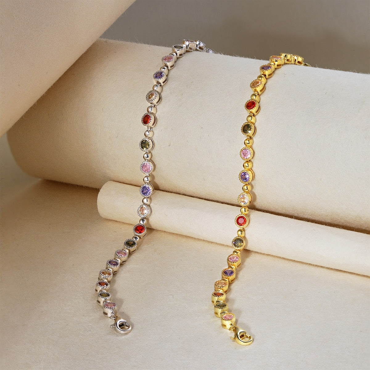 [Clover Jewelry]Funkelndes exquisites Armband mit Rundschliff für Partys