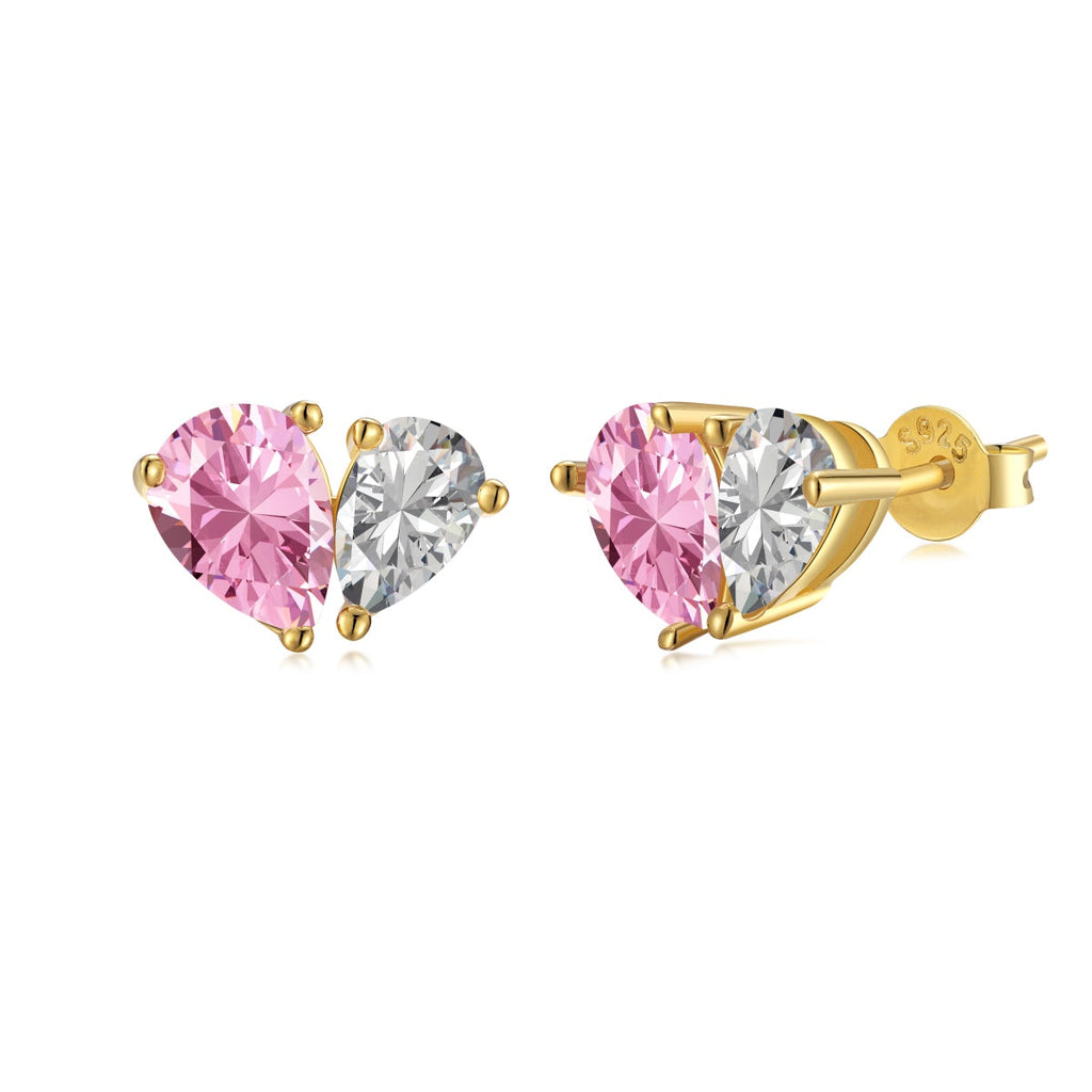 [Clover Jewelry]Funkelnde elegante Ohrringe mit herzförmigem Schliff für Liebende
