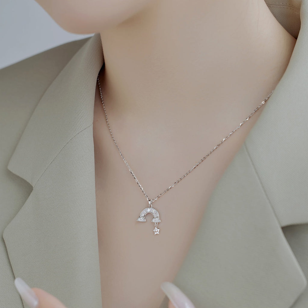 [Clover Schmuck]Einzigartige Regenbogen-Stern-Halskette