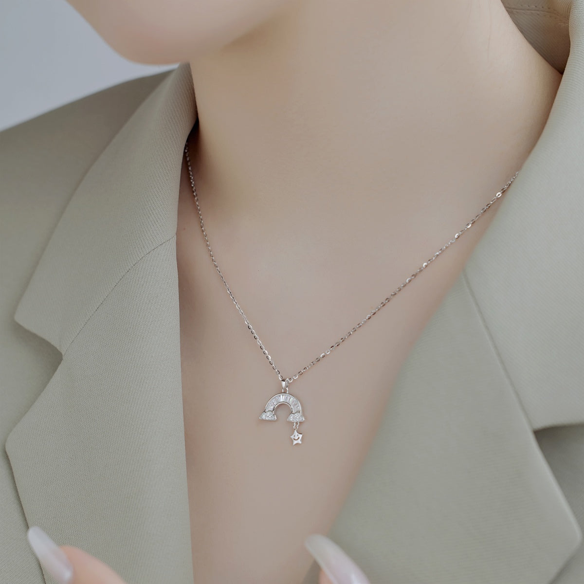[Clover Schmuck]Einzigartige Regenbogen-Stern-Halskette