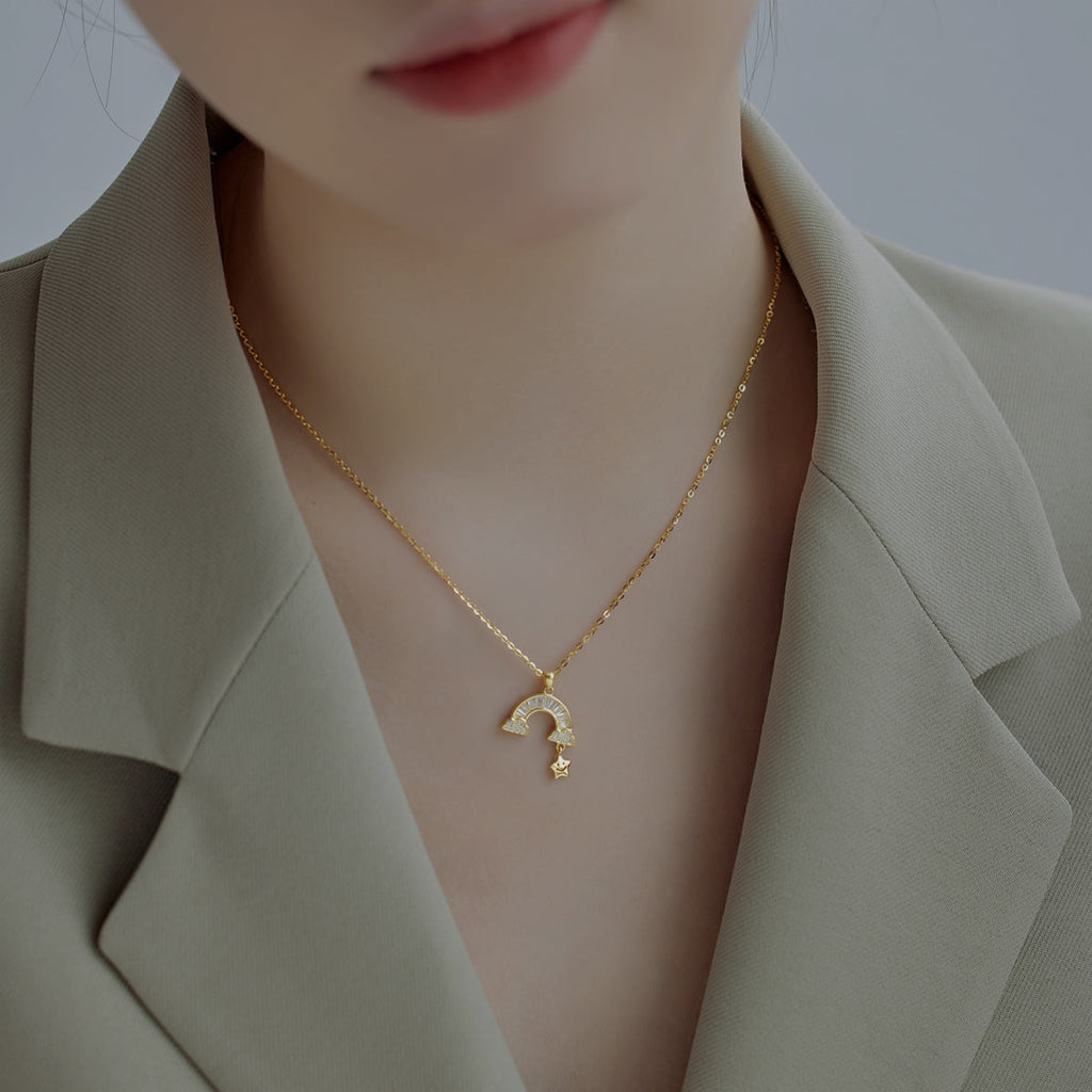 [Clover Schmuck]Einzigartige Regenbogen-Stern-Halskette