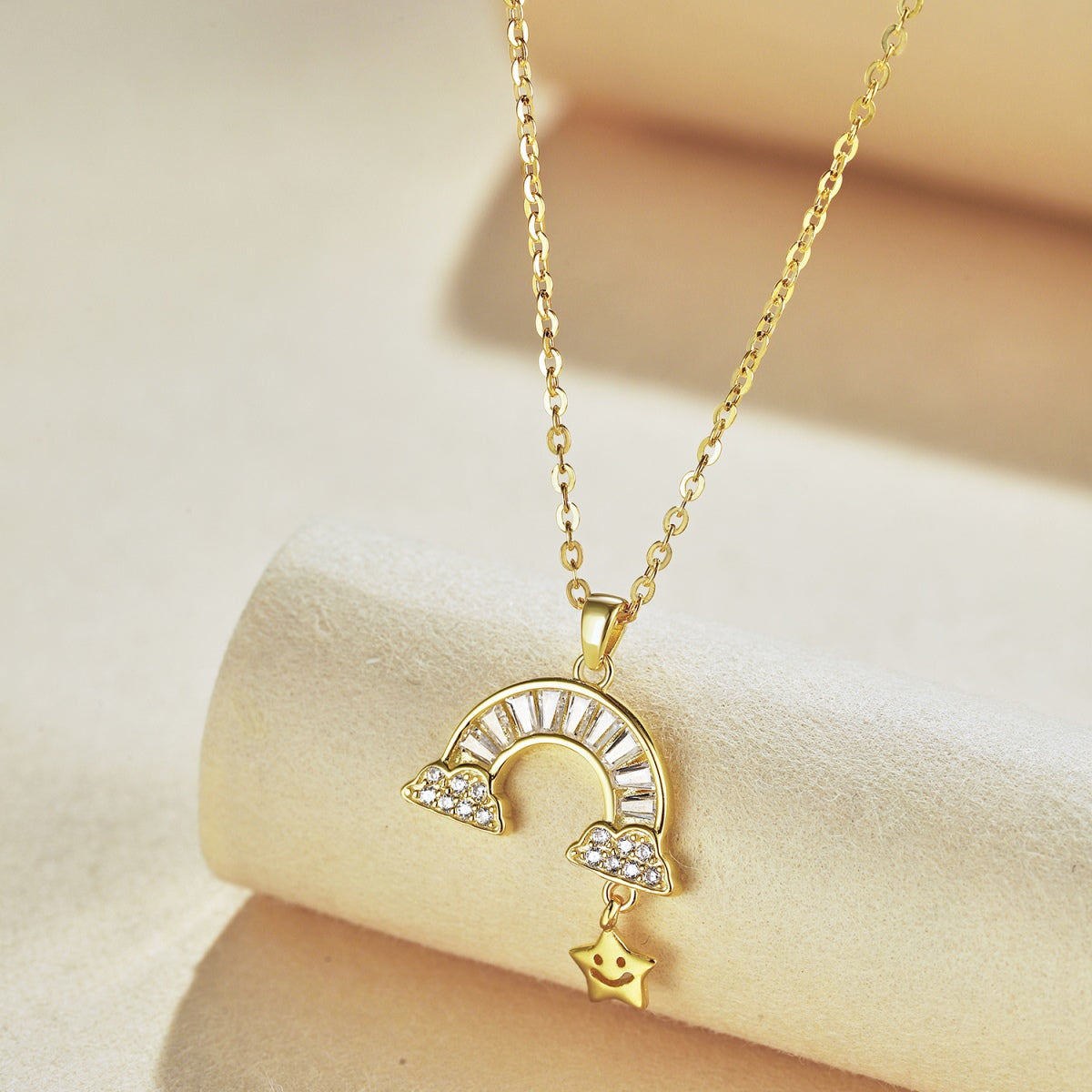 [Clover Schmuck]Einzigartige Regenbogen-Stern-Halskette