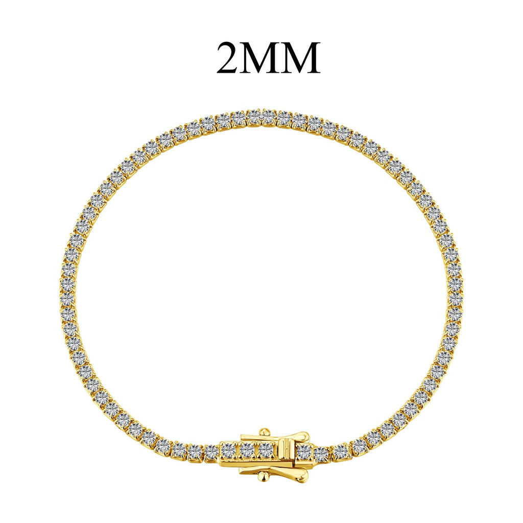 [Clover Jewelry]Strahlendes, farbenfrohes, rund geschliffenes Party-Armband