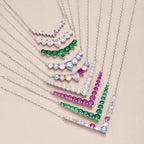 [Clover Jewelry]Dazzling Rainbow Necklace