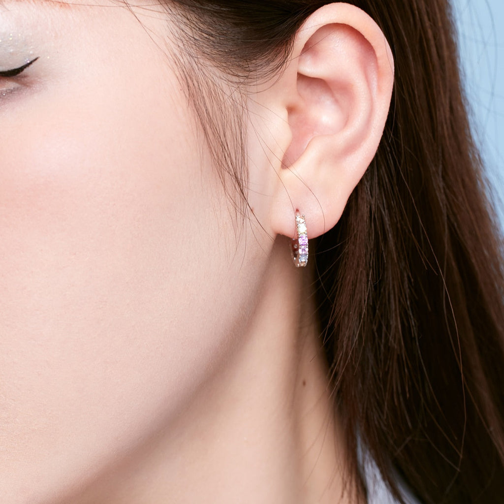 [Clover Jewelry]Funkelnde Bunte Ohrringe mit Rundschliff