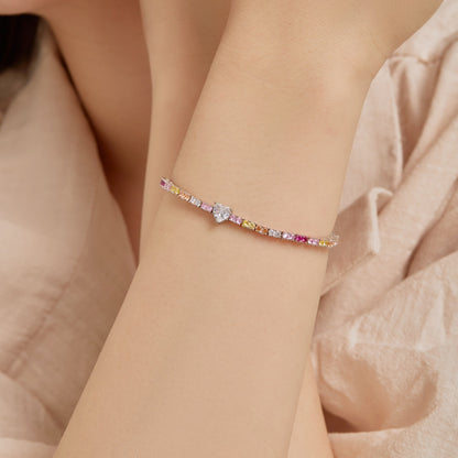 [Clover Jewelery]Delicate Romantic Heart Shape Lover Bracelet