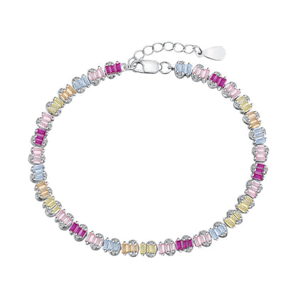 [Clover Jewelery]Delicate Colorful Emerald Cut Party Bracelet