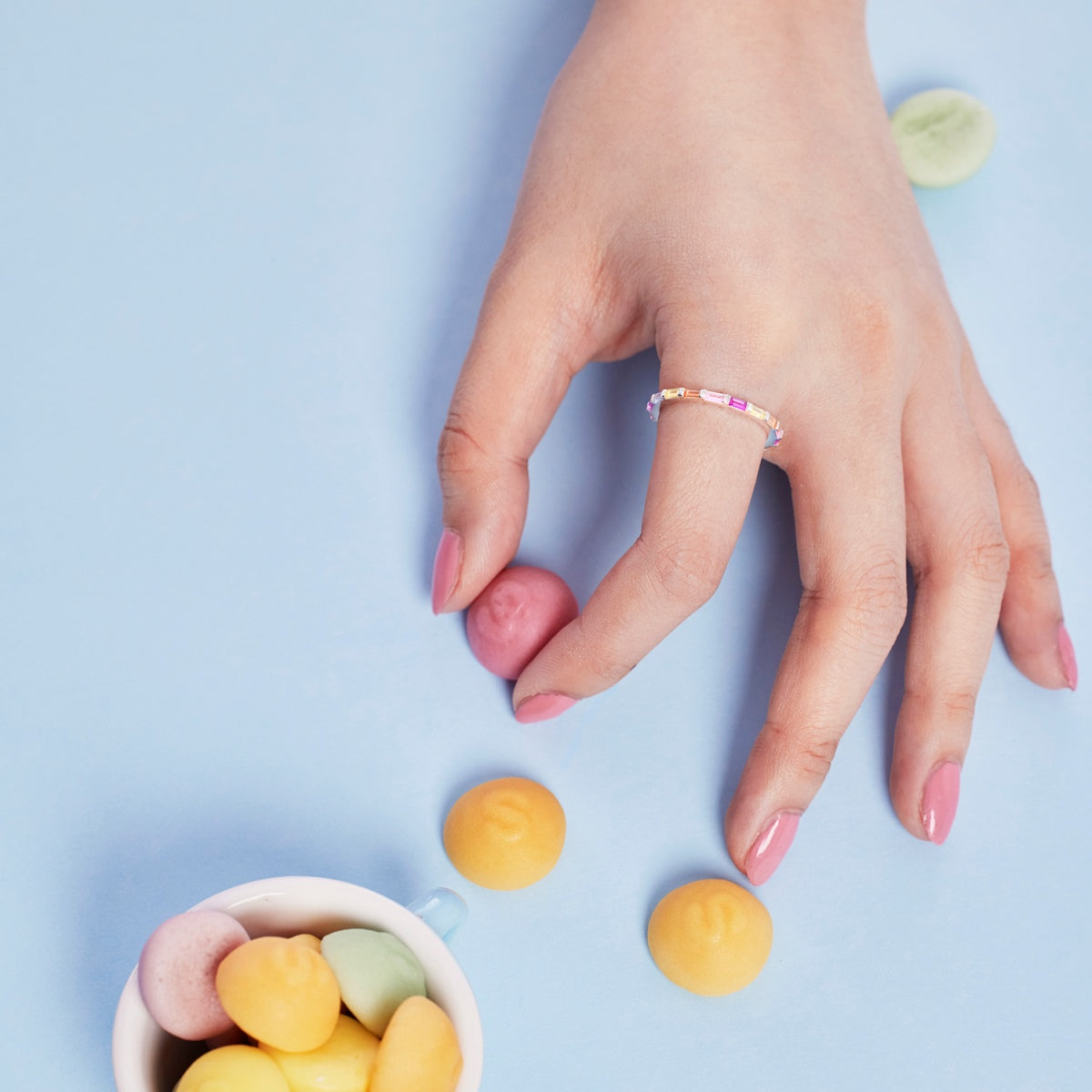 [Clover Jewelery]Lively In Shades Elegant Radiant Cut Daily Ring