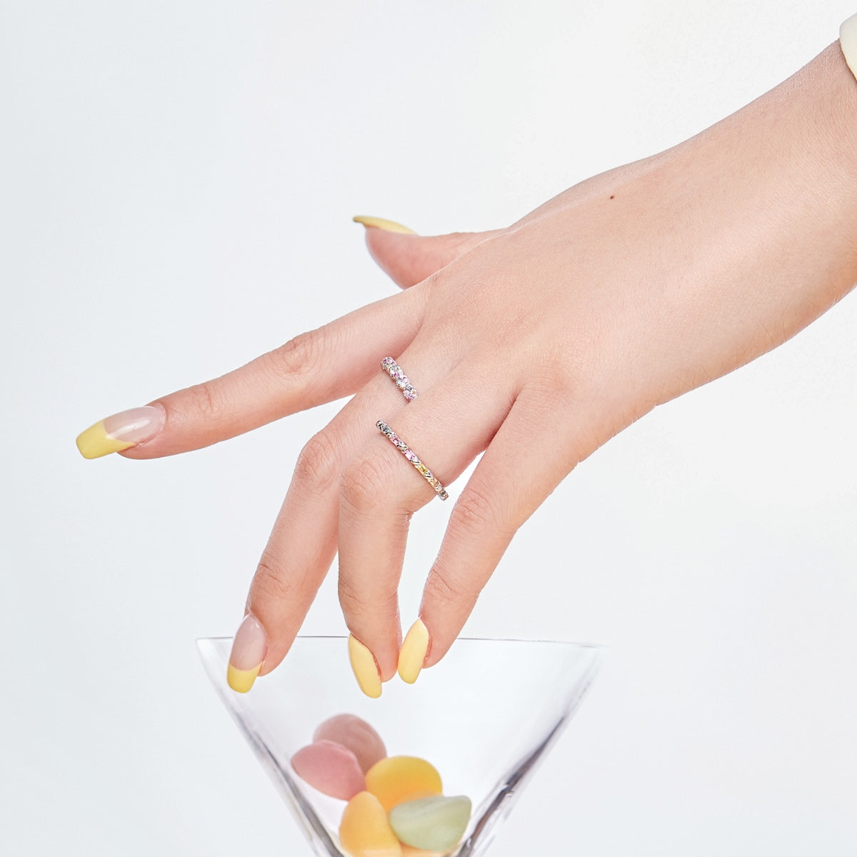 [Clover Jewelery]Charming Colorful Round Cut Daily Ring
