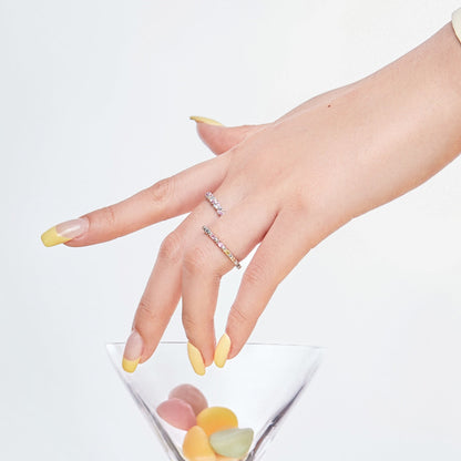 [Clover Jewelery]Charming Colorful Round Cut Daily Ring