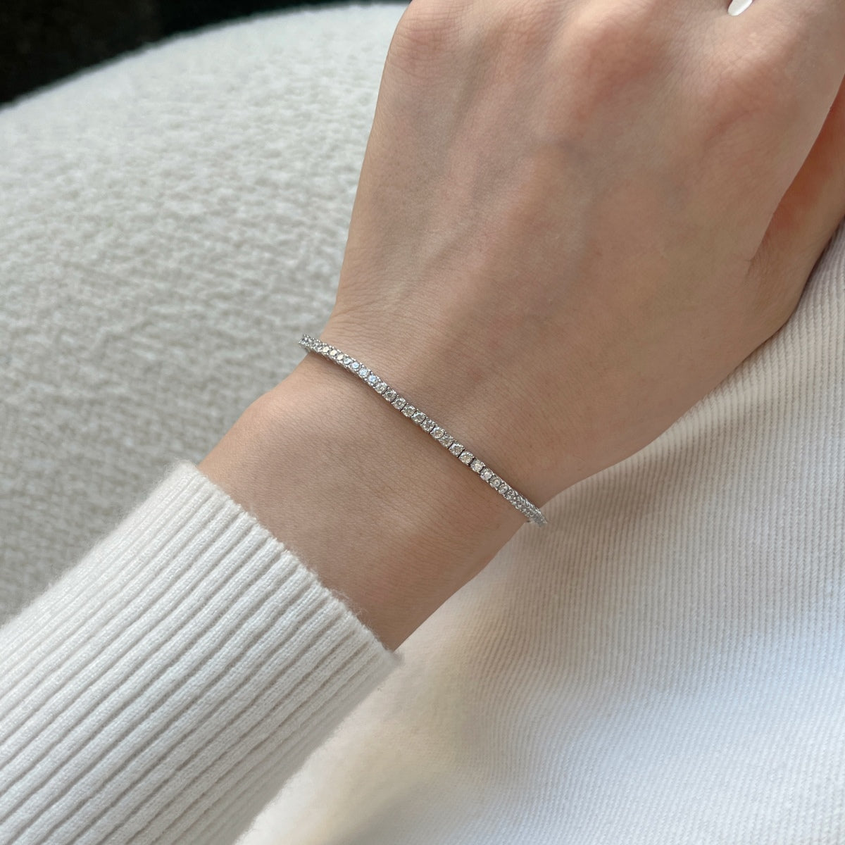 [Clover Jewelry]Funkelndes exquisites Armband mit rundem Schliff für den Alltag
