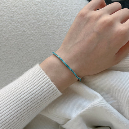 [Clover Jewelry]Schillerndes, exquisites Armband im Rundschliff für den Alltag