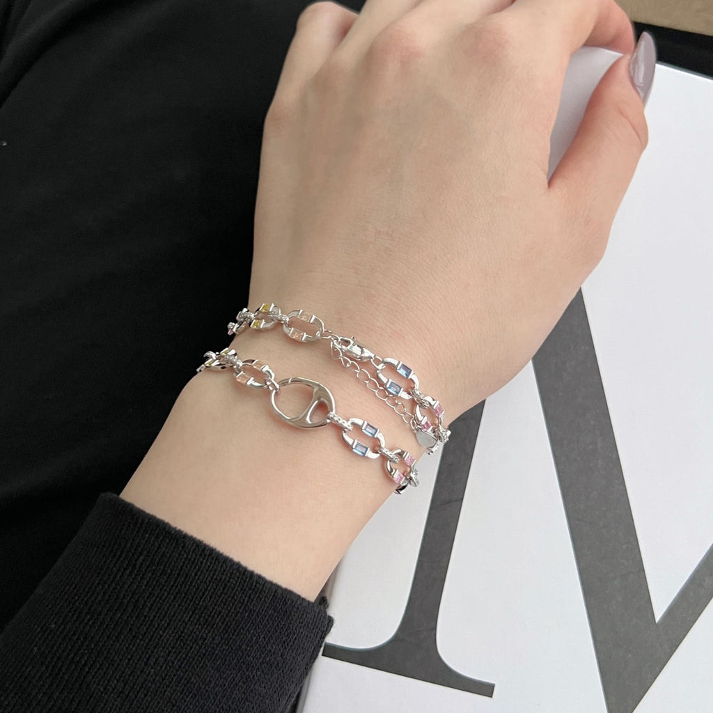 [Clover Jewelry]Funkelndes Buntes Alltagsarmband