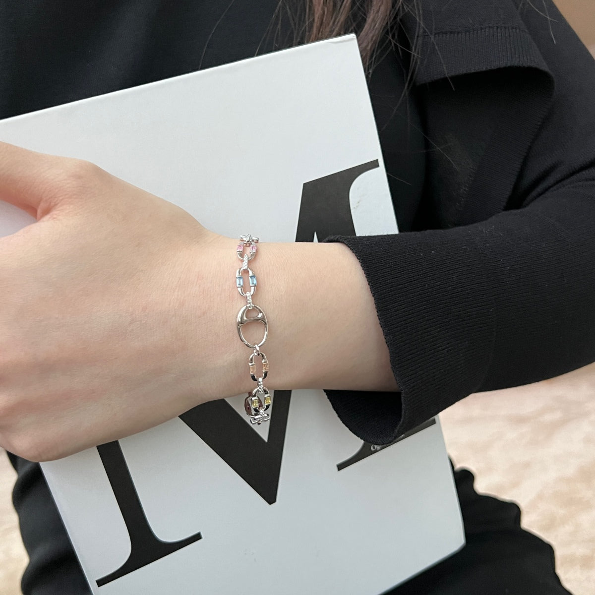 [Clover Jewelry]Funkelndes Buntes Alltagsarmband