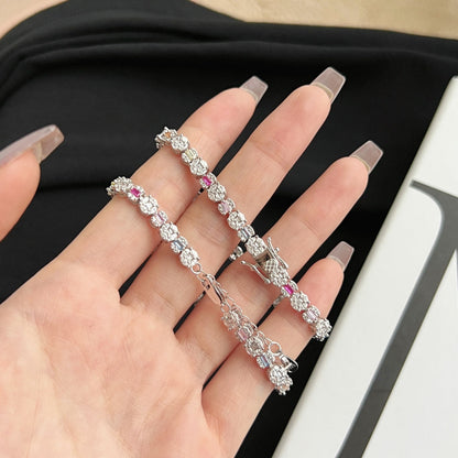 [Clover Jewelery]Dazzling Radiant Multi Cut Daily Bracelet